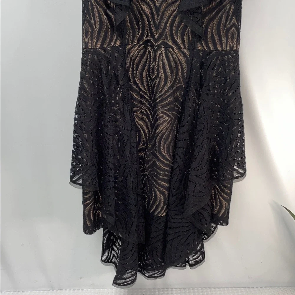 BCBG MAX AZRIA SLEEVELESS BLACK TIERED LACE COCKTAIL DRESS FTL-03-118 - Picture 3 of 10